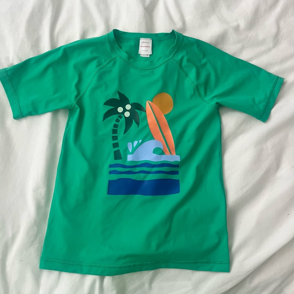 Hanna Andersson Swim Shirt with Surf Design Boys Size 12